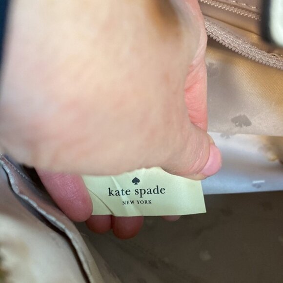 KATE SPADE White Leather  Wicker Two Top Handle Satchel Crossbody Shoulder Bag - Picture 11 of 15